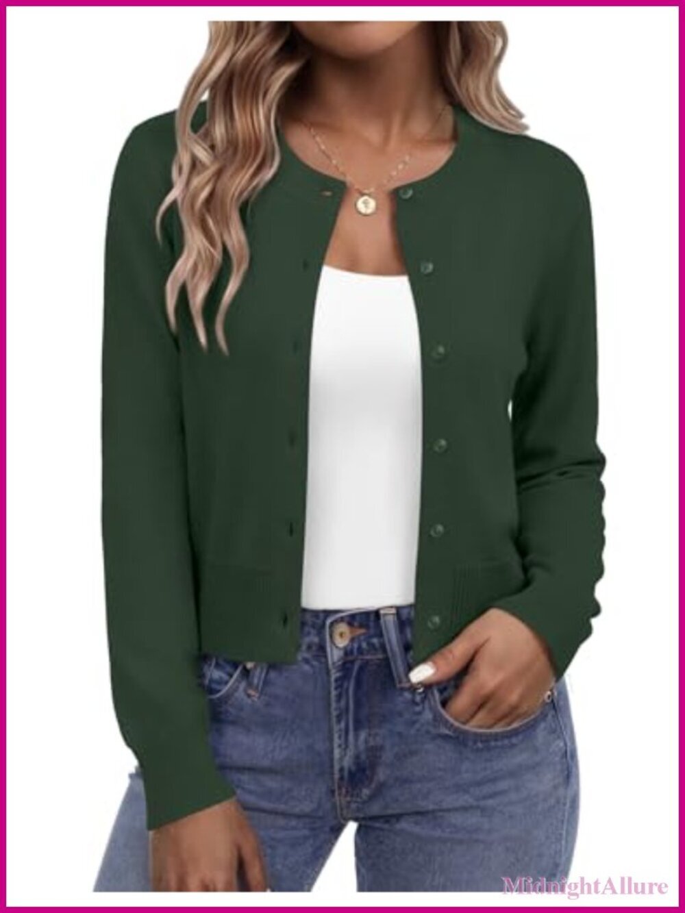 Cropped Cardigan Sweater Button Down Long Sleeve Knit Bolero Shrug